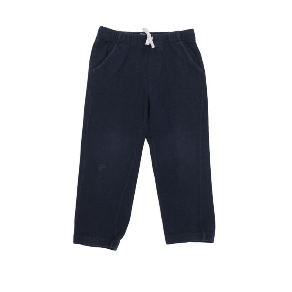 Il Gufo Boys Cotton Drawstring Waist Casual Pants Dark Blue Size 3T
